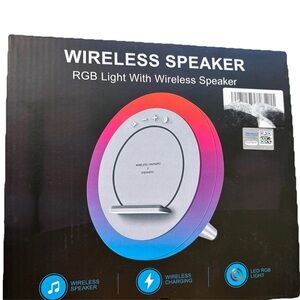 Wireless Speaker with RGB light and wireless charging